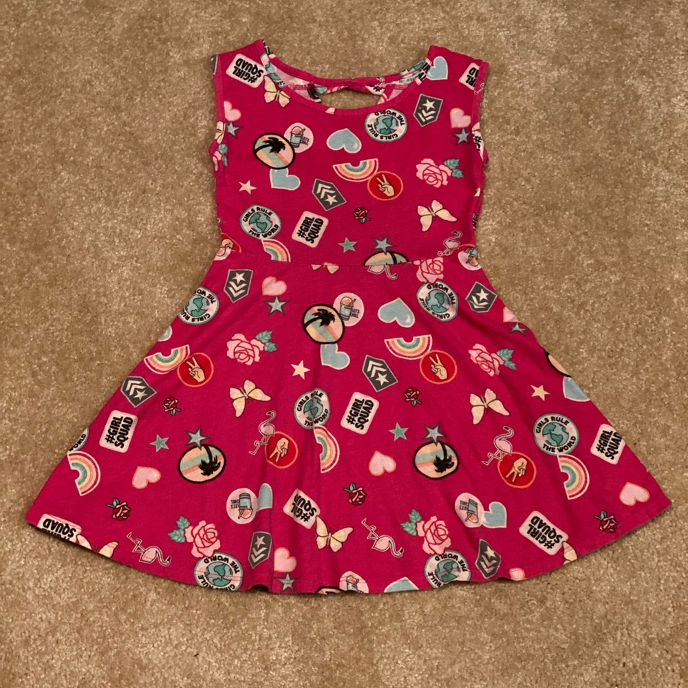 Children’s Place girls rule dress S 5 / 6 🌈✌🏻🌹⭐️💜🦩🦋
